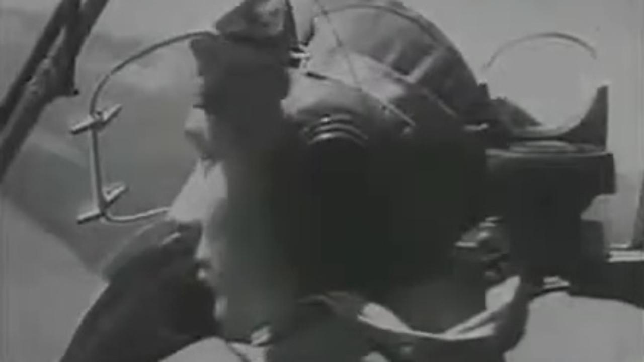 The Bismarck Convoy Smashed! 1943 movie scene