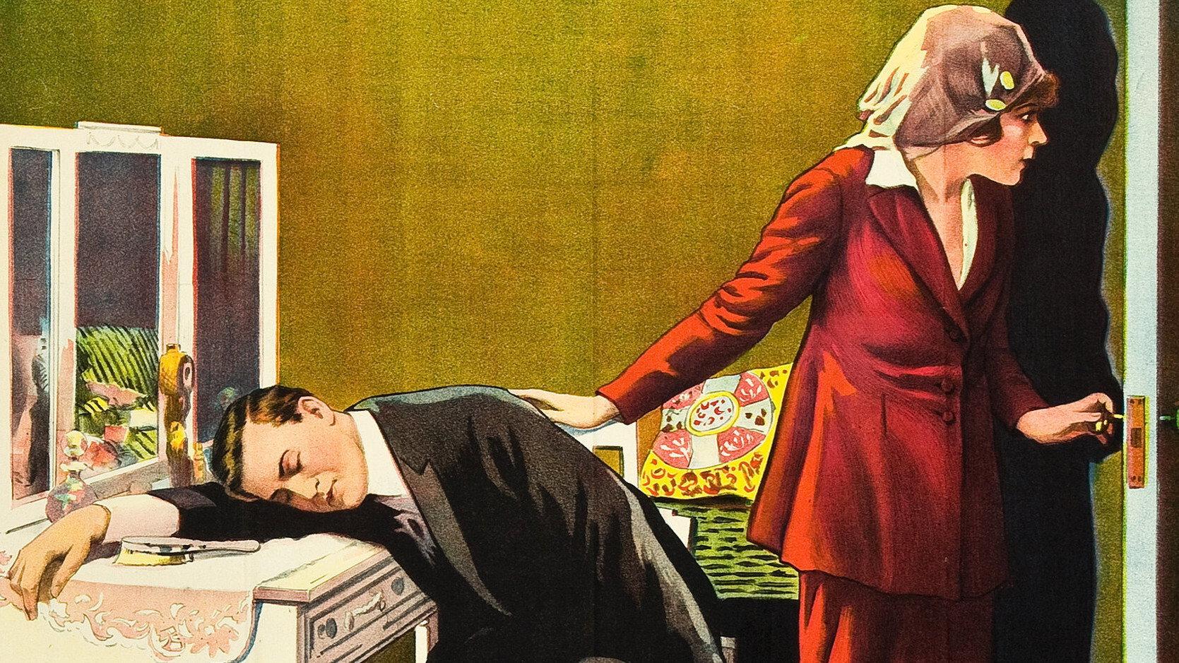 The Crimson Stain Mystery 1916 movie scene