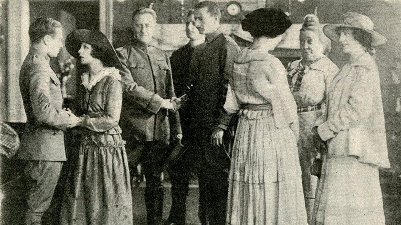 Come on In 1918 movie scene