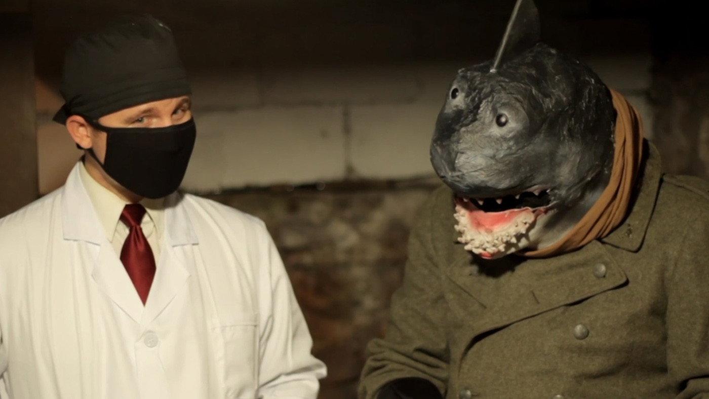 Post Apocalyptic Commando Shark 2018 movie scene