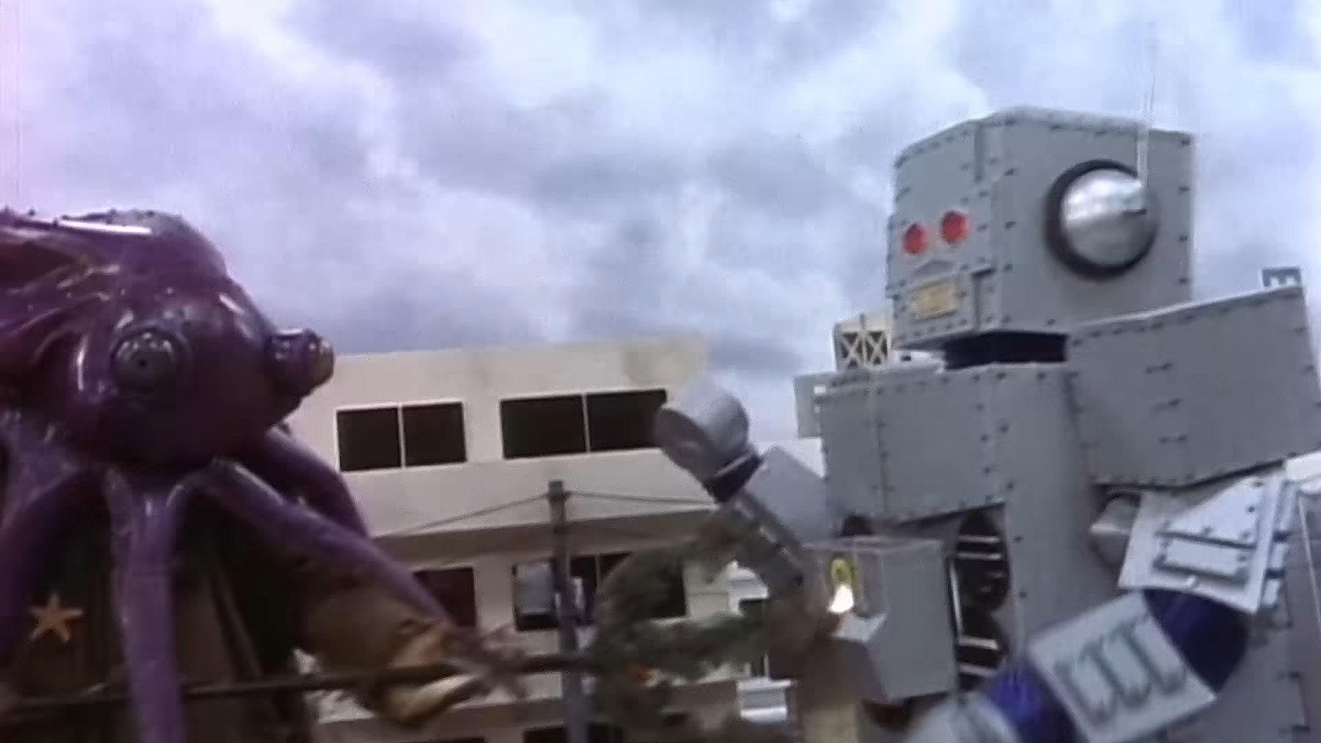 Nathanial Hornblower’s: The Robot V the Octopus Monster Saga 1998 movie scene