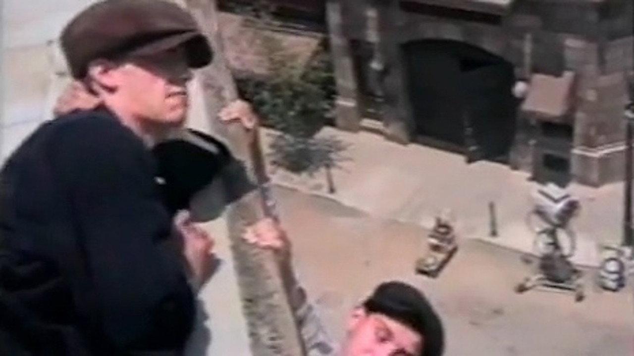 Blood Drips Heavily on Newsie Square 1991 movie scene