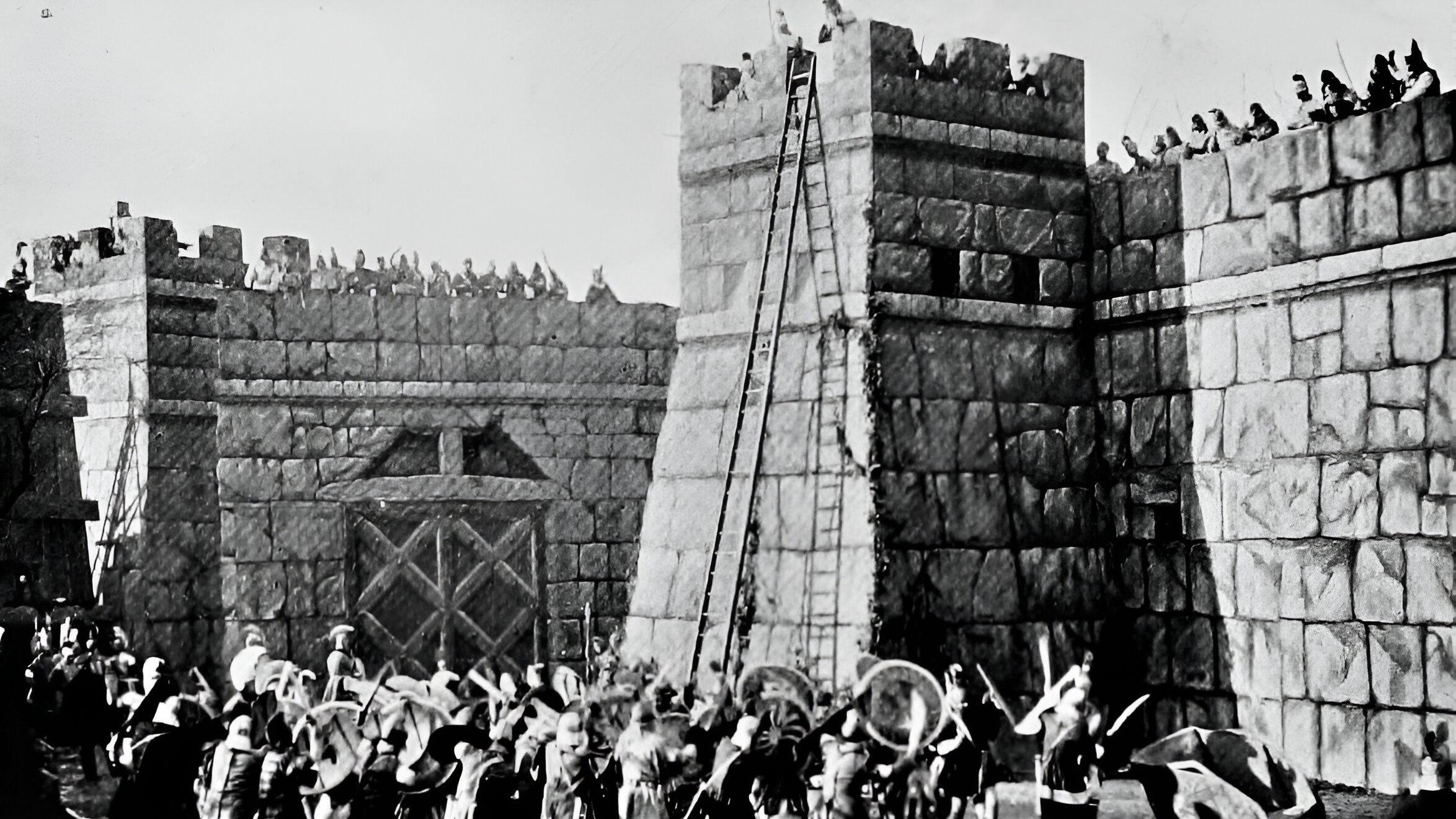 The Fall of Troy 1911 movie scene