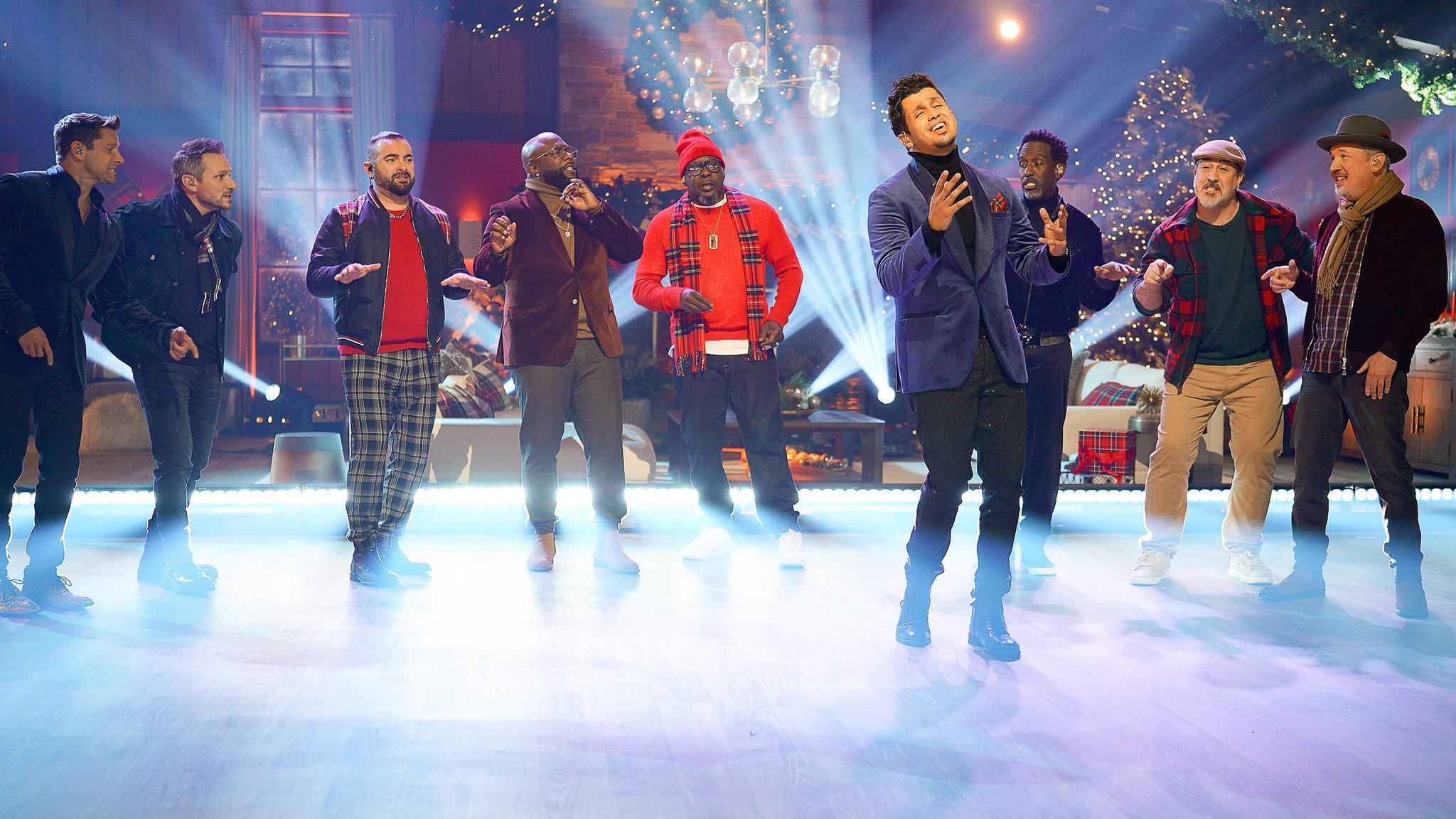A Very Boy Band Holiday 2021 movie scene
