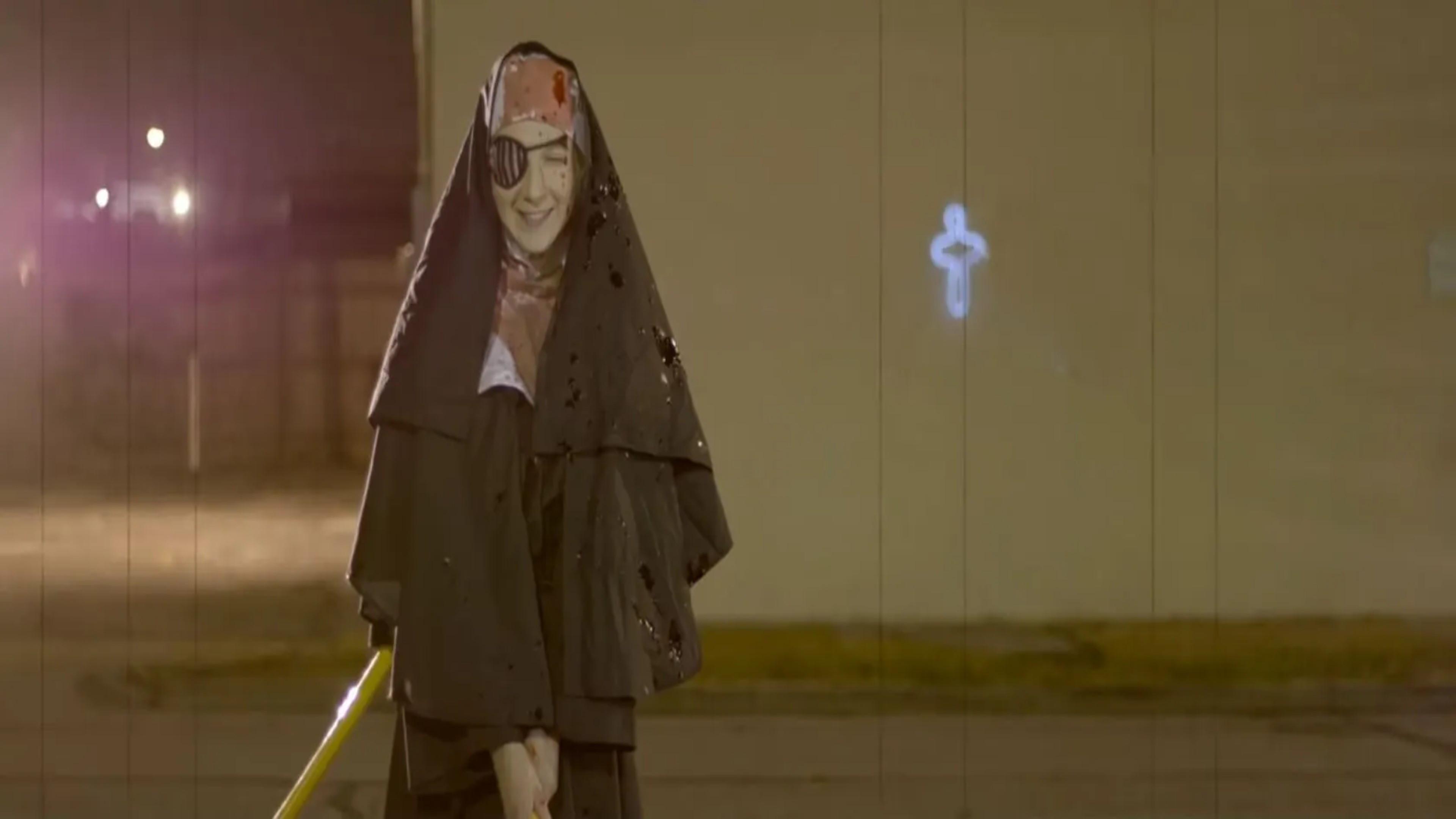 Maniac Nun On A Mission To Kill Leo Fountaine 2019 movie scene