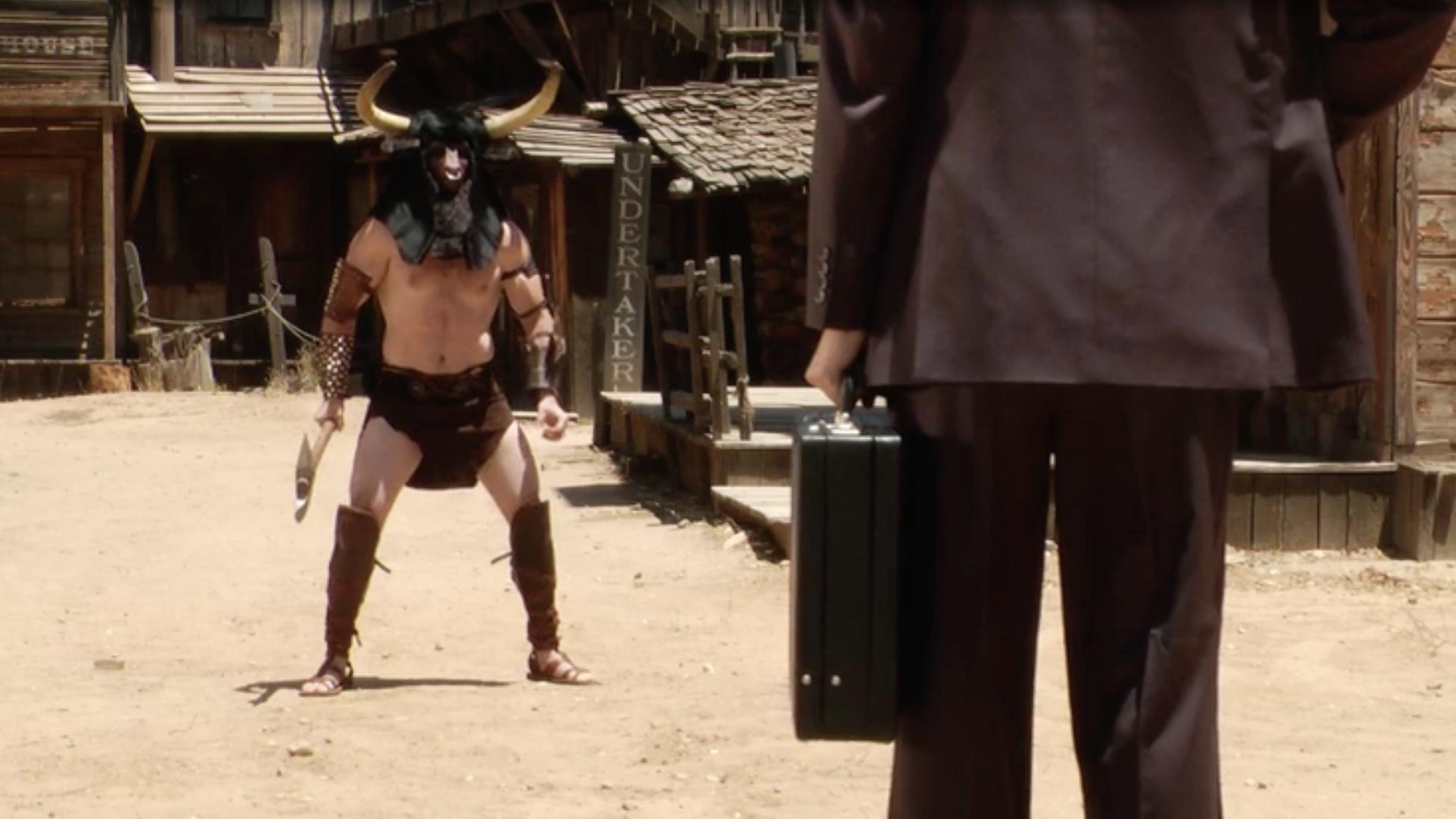 Minotaur Vs. Lawyer Duel 2011 movie scene