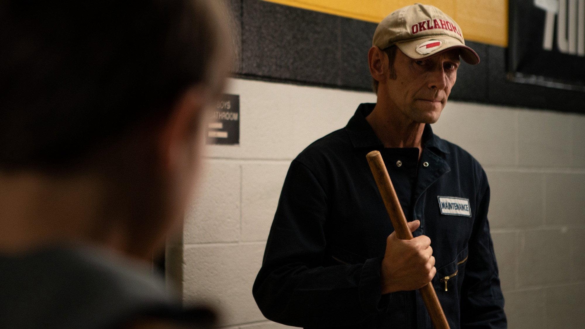 Just the Janitor 2024 movie scene