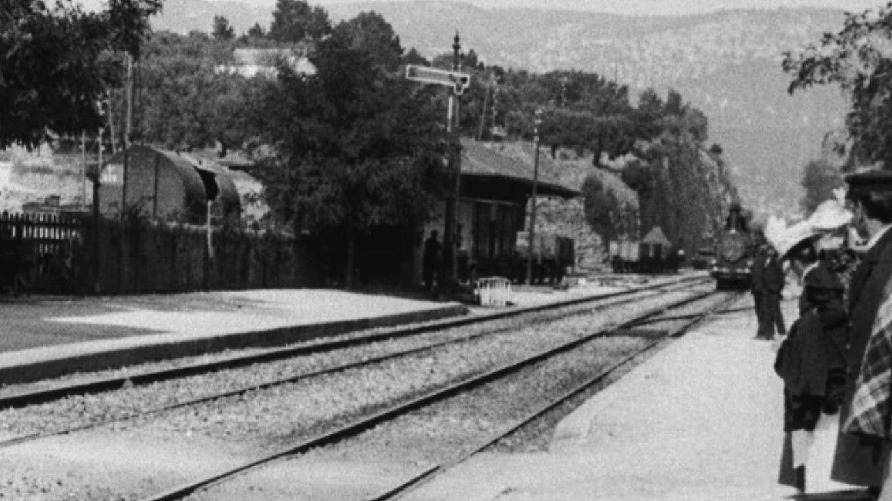 The Arrival of a Train at La Ciotat 1896 movie scene