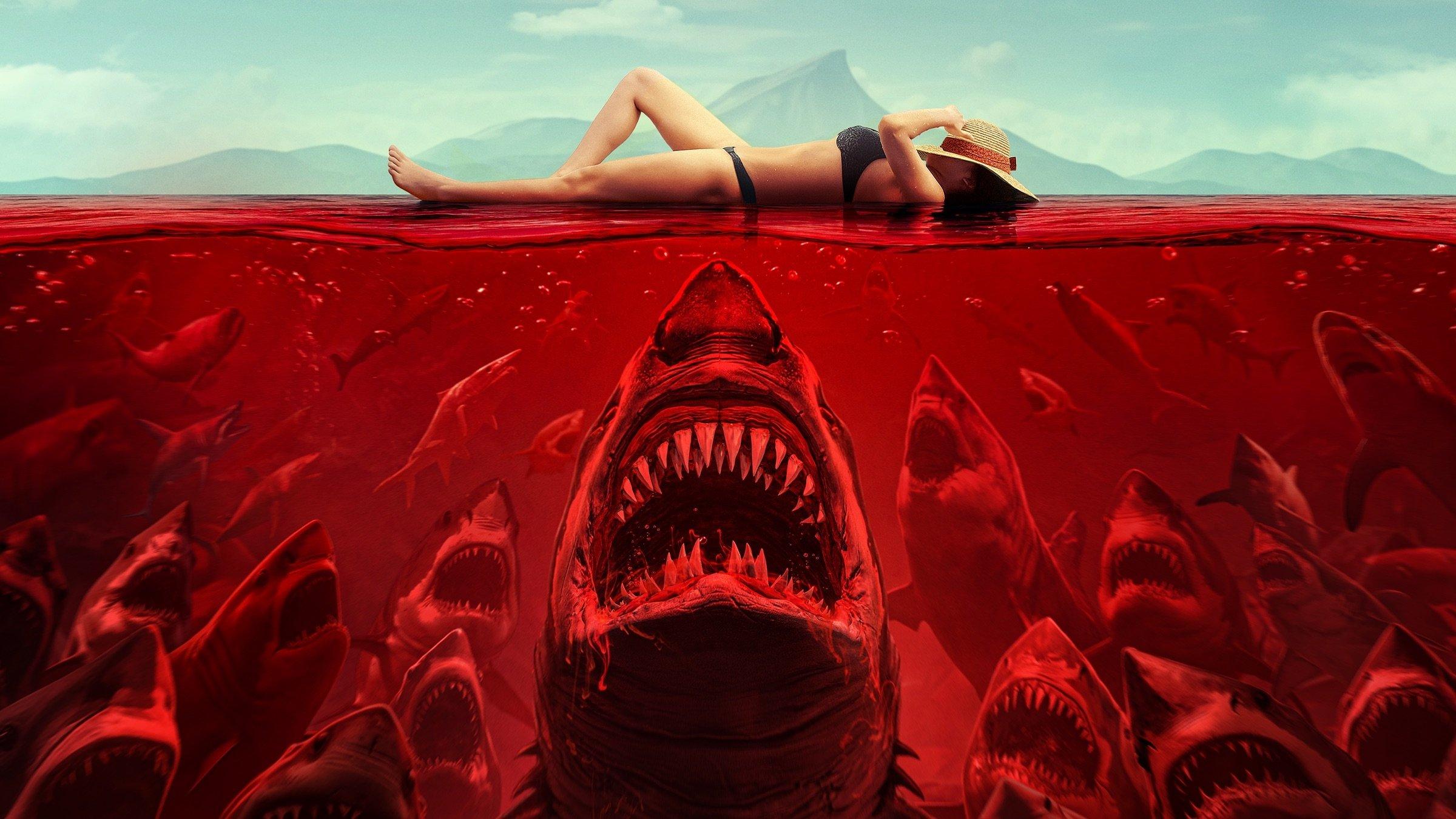 Man-Eating Shark 2023 movie scene