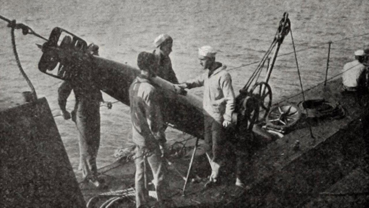 The Hero of Submarine D-2 1916 movie scene