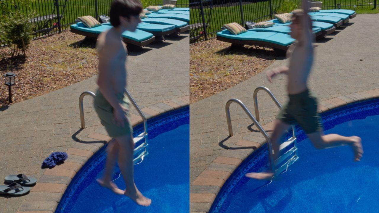 Tenet in a Pool  movie scene