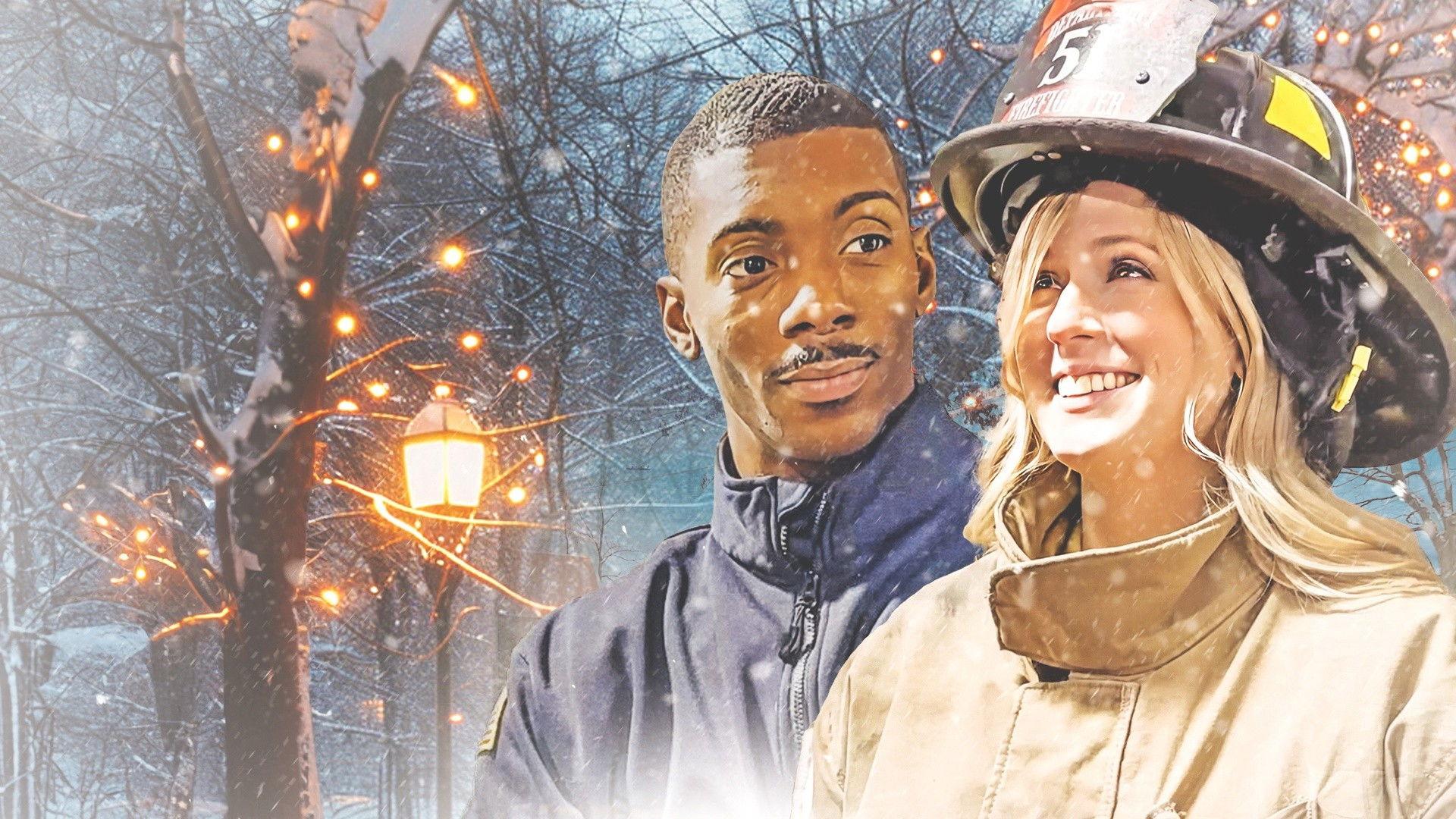 A Fireman for Christmas 2024 movie scene