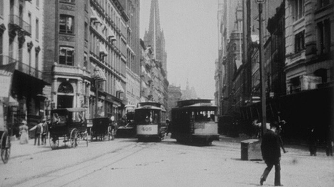 New York, Broadway 1896 movie scene