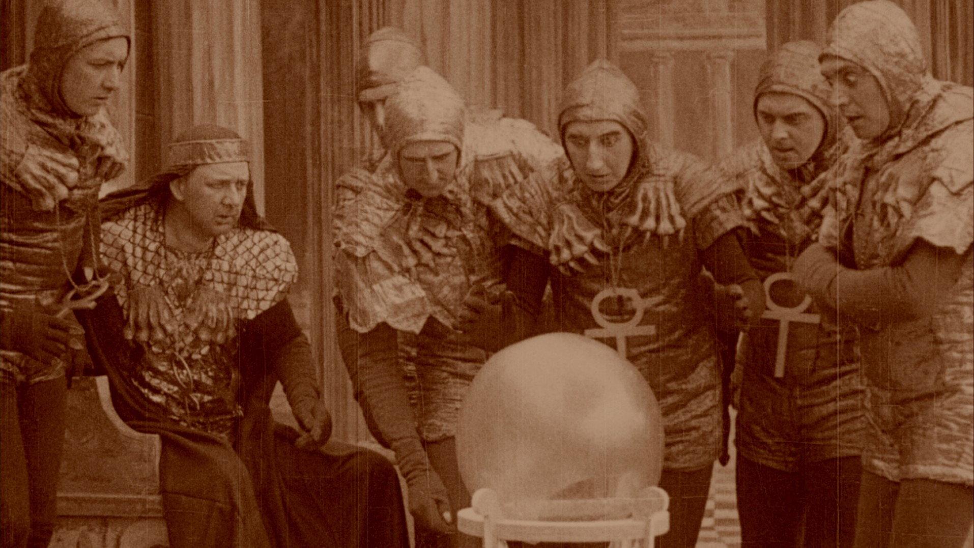 A Message from Mars 1913 movie scene