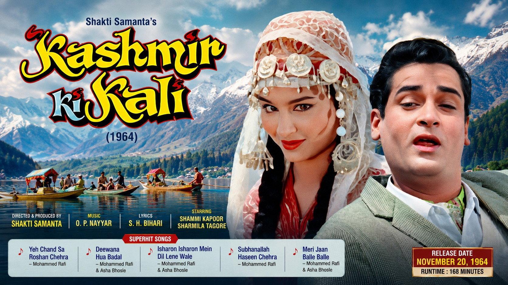Kashmir Ki Kali 1964 movie scene