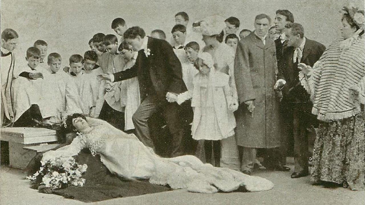 The Fatal Wedding 1911 movie scene