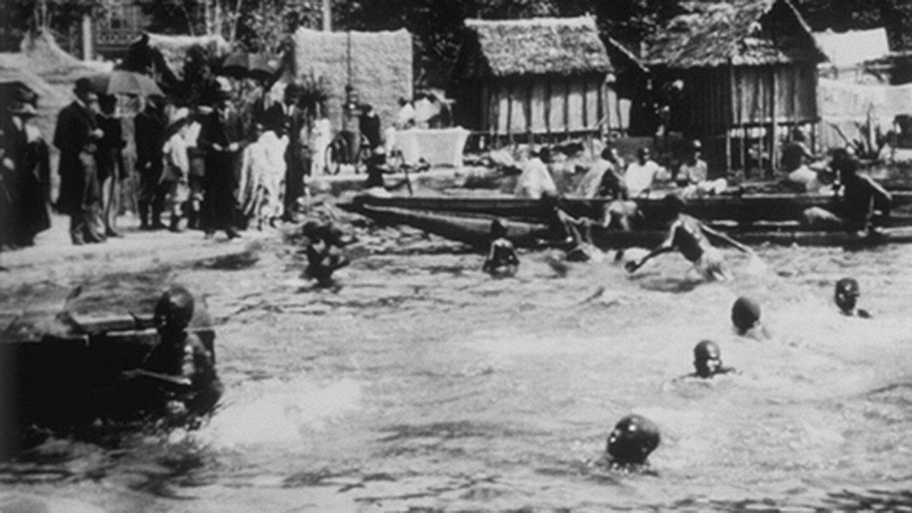 Negro Bathing 1896 movie scene