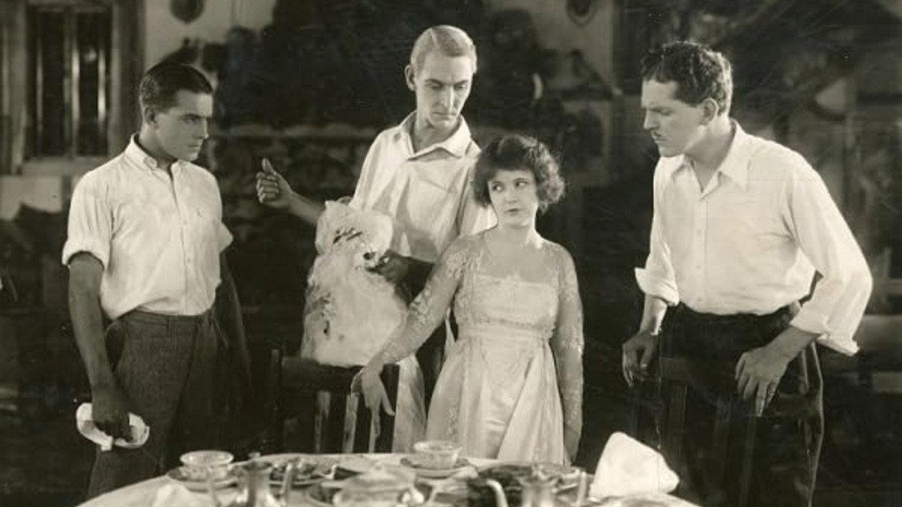 Three Men and a Girl 1919 movie scene