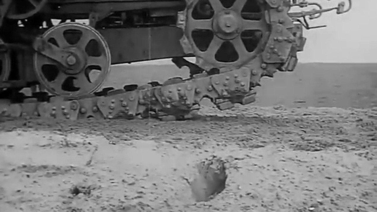 The World's First Caterpillar Track 1908 movie scene