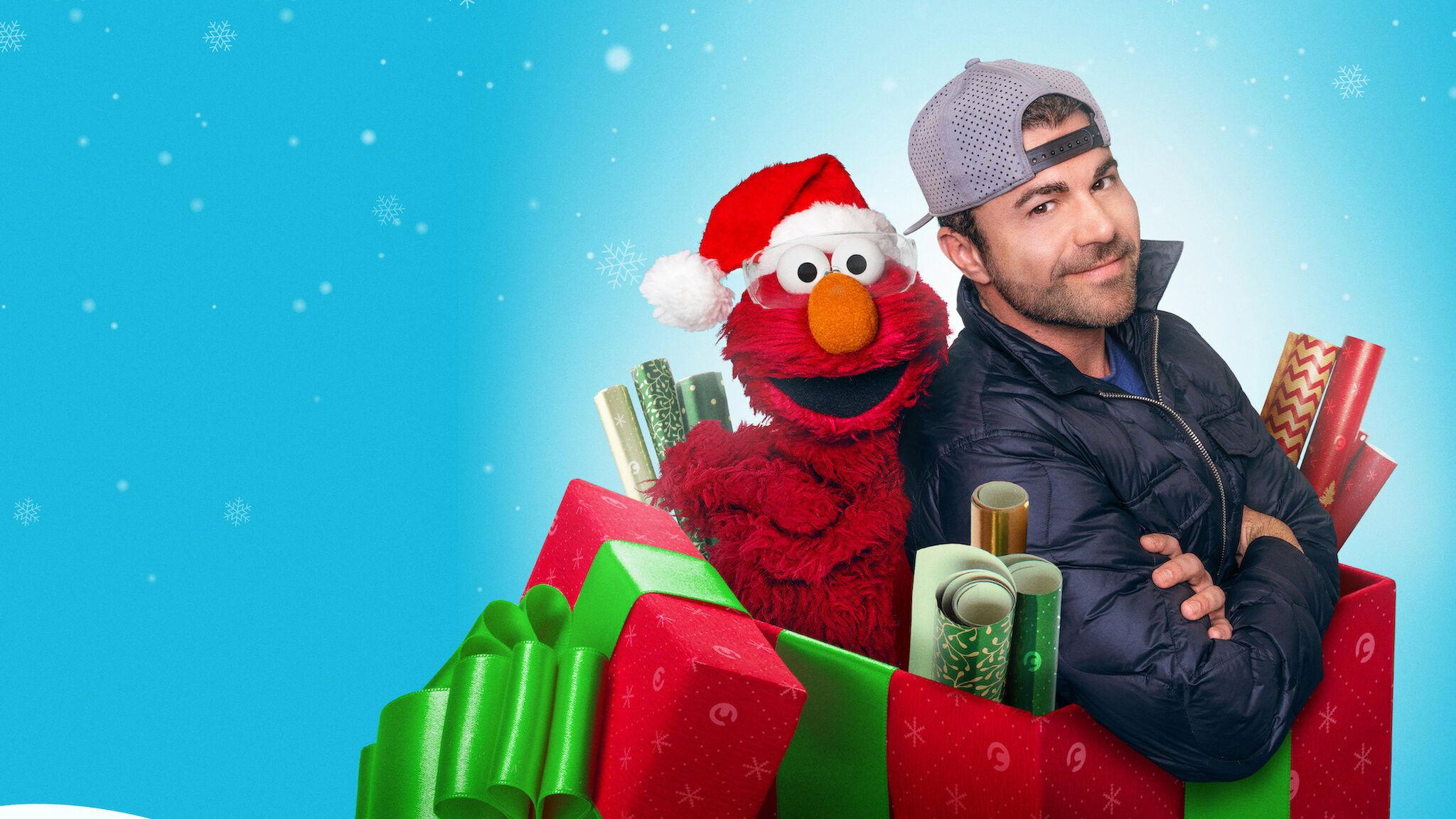 Elmo and Mark Rober's Merry Giftmas 2025 movie scene
