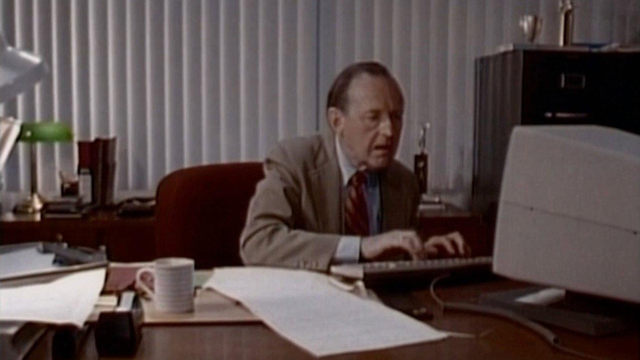 Norman Gives A Speech 1989 movie scene