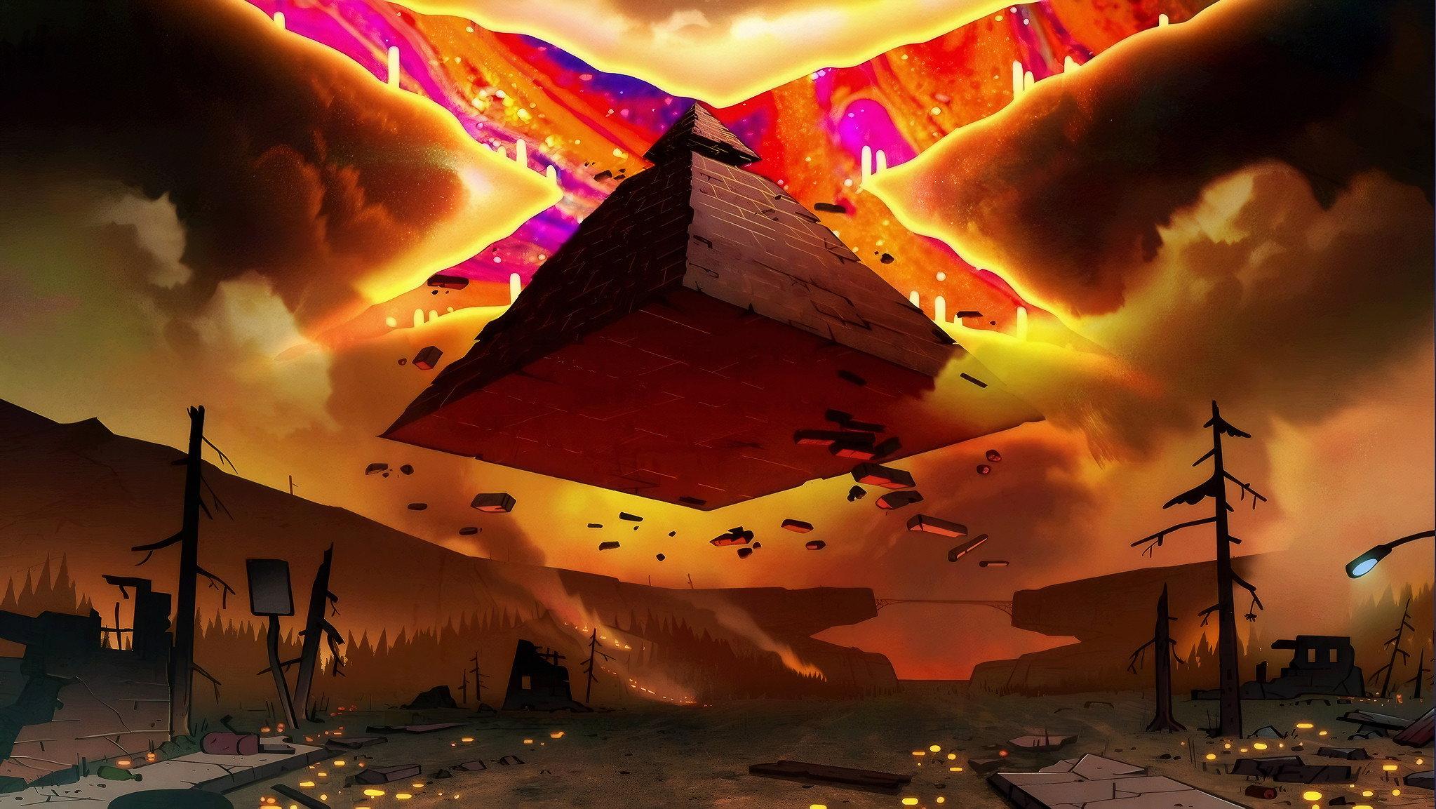 Stranger things x Gravity falls 2025 movie scene