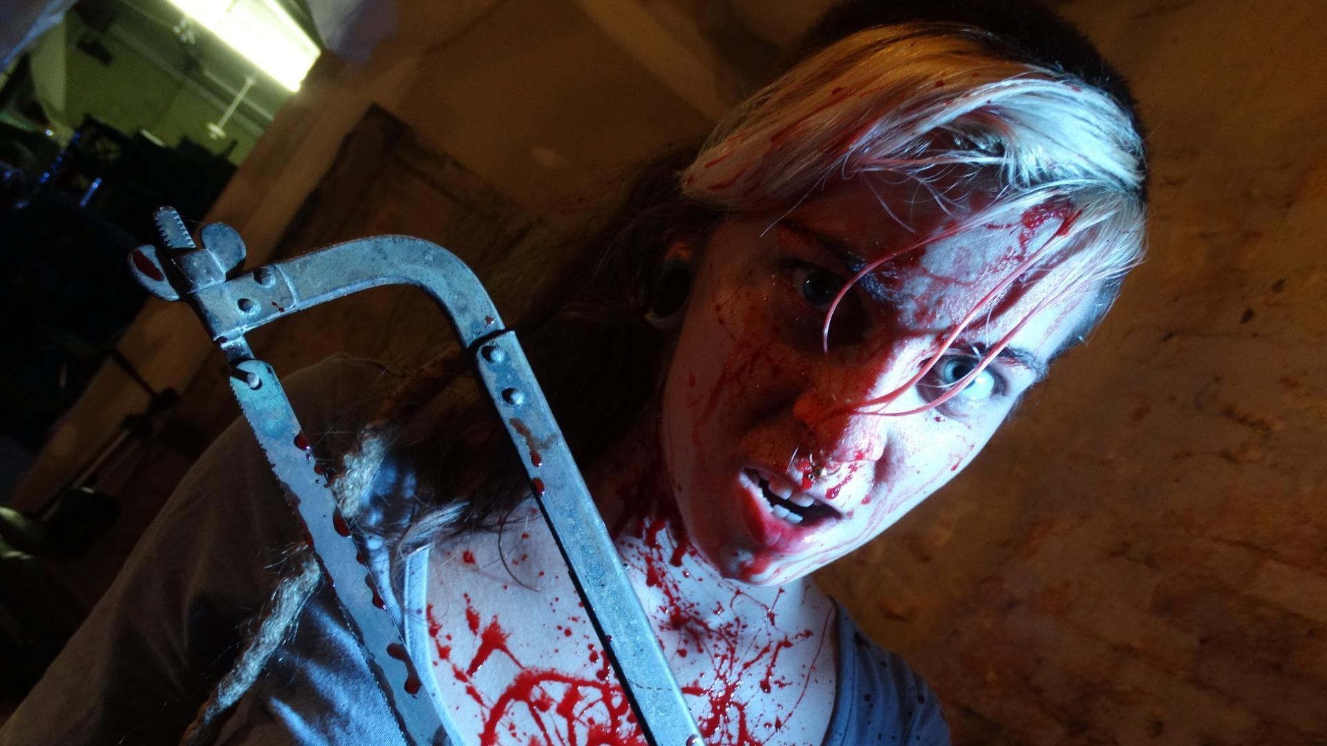 Hooker with a Hacksaw 2017 movie scene