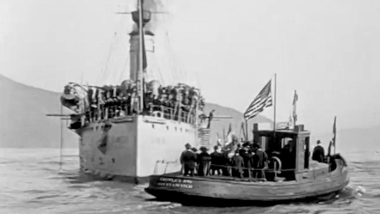 The Italian Warship Libia 1921 movie scene