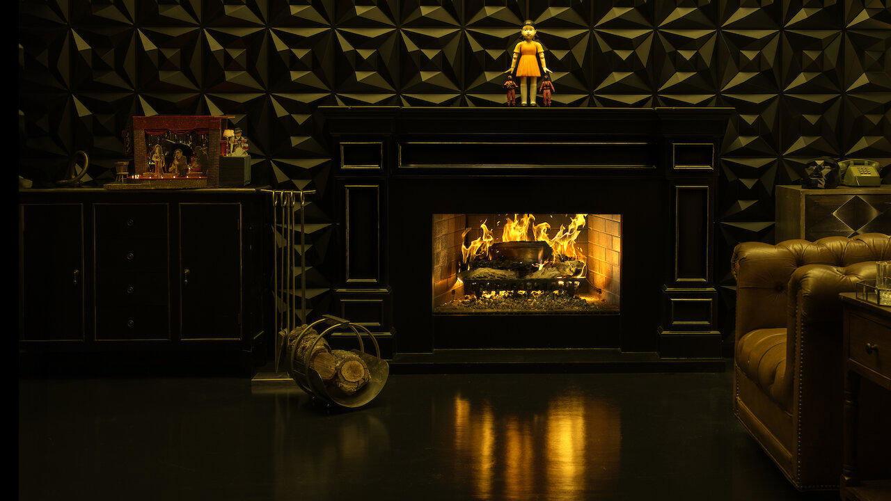 Squid Game: Fireplace 2024 movie scene