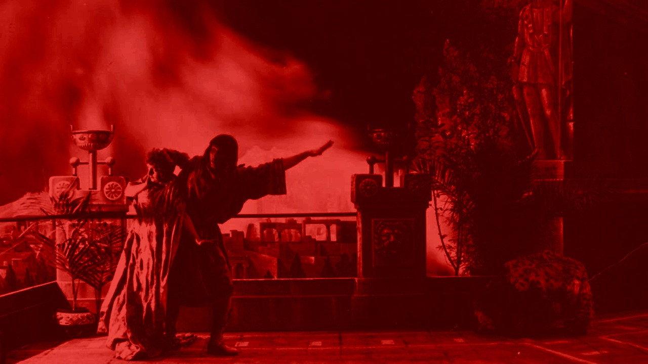 The Fall of Troy 1911 movie scene