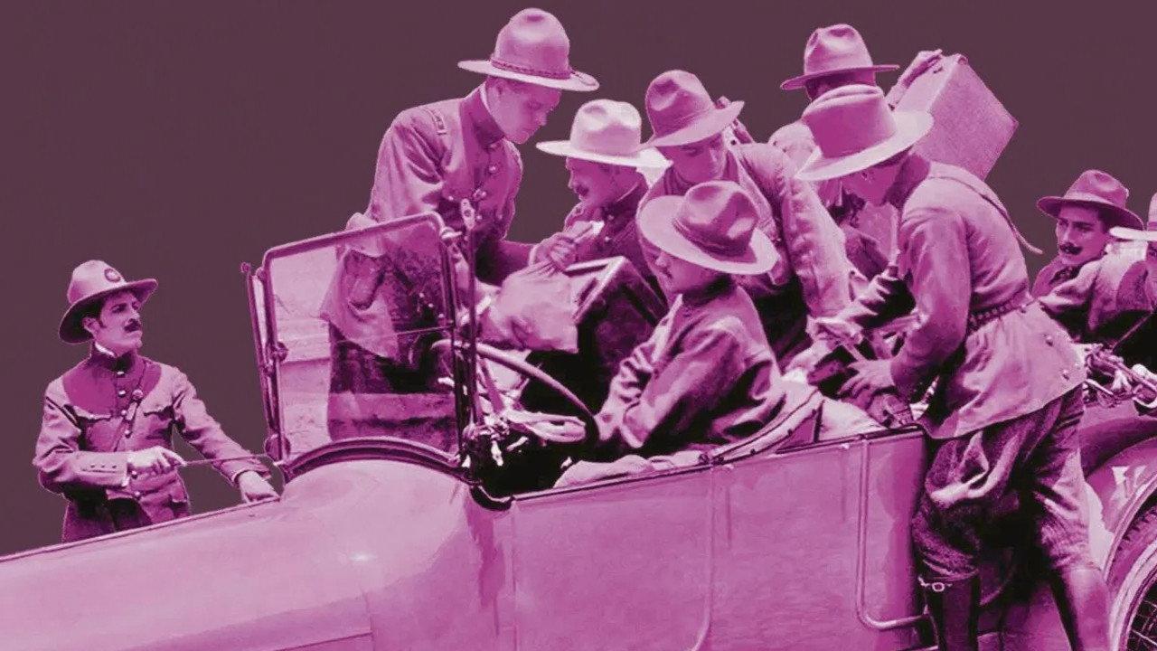 The Grey Automobile 1919 movie scene