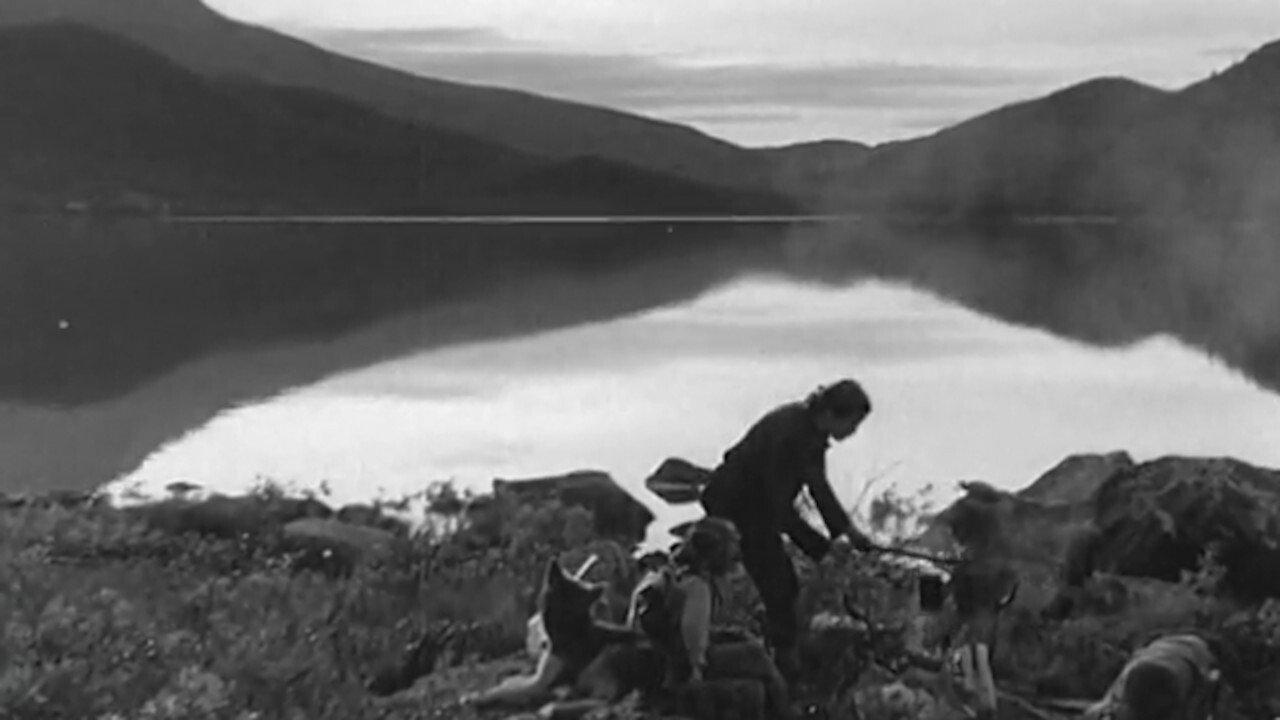 Bonfire Evening in the Mountains 1953 movie scene