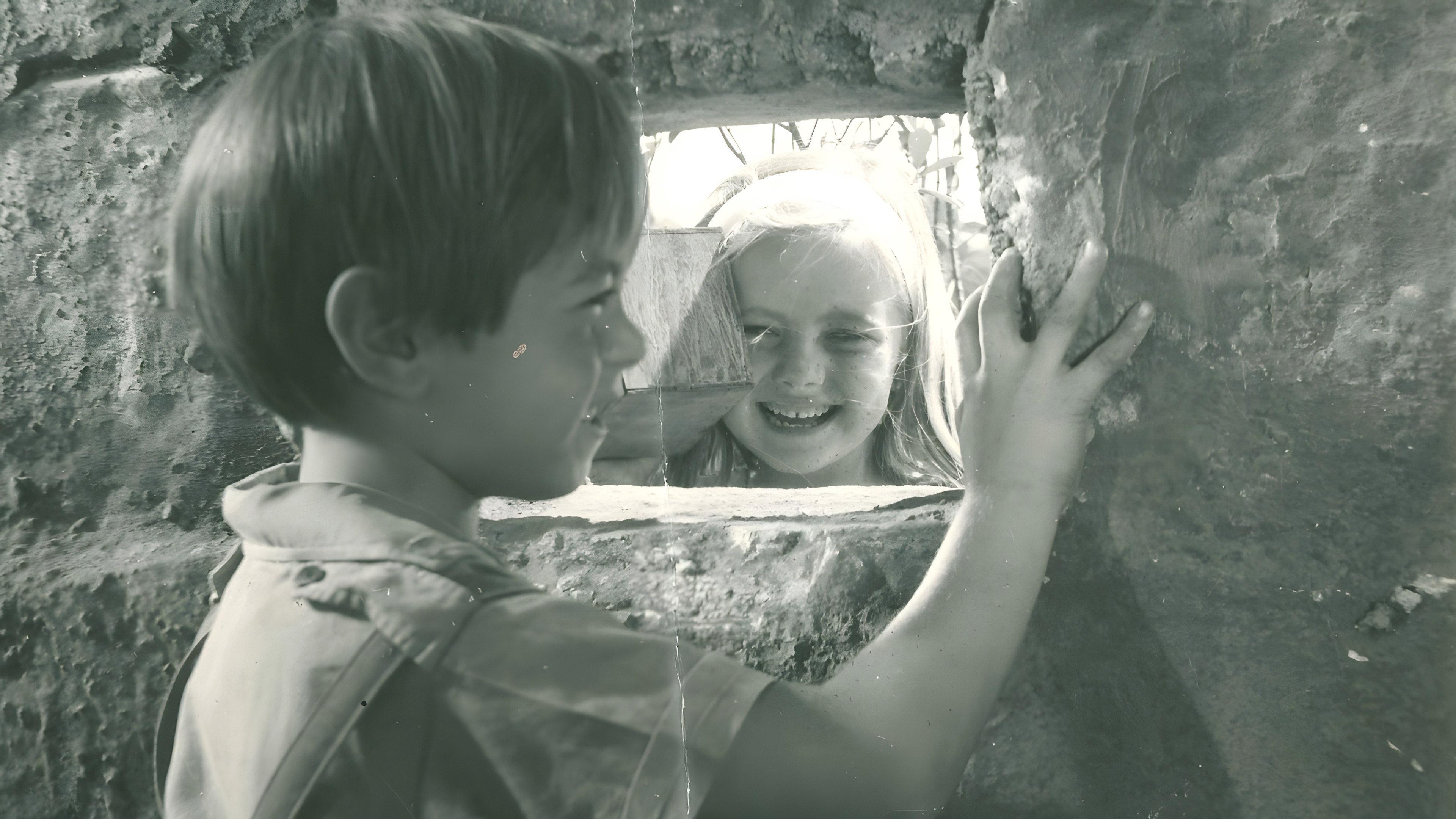 The Boy and the Ball and the Hole in the Wall 1965 movie scene