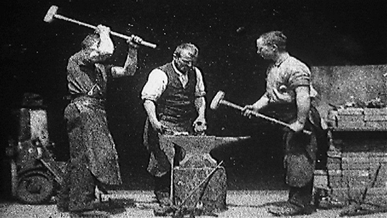 Blacksmith Scene 1893 movie scene
