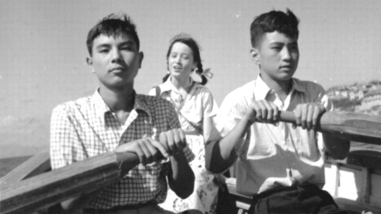 Two Young Soccer Teams 1957 movie scene