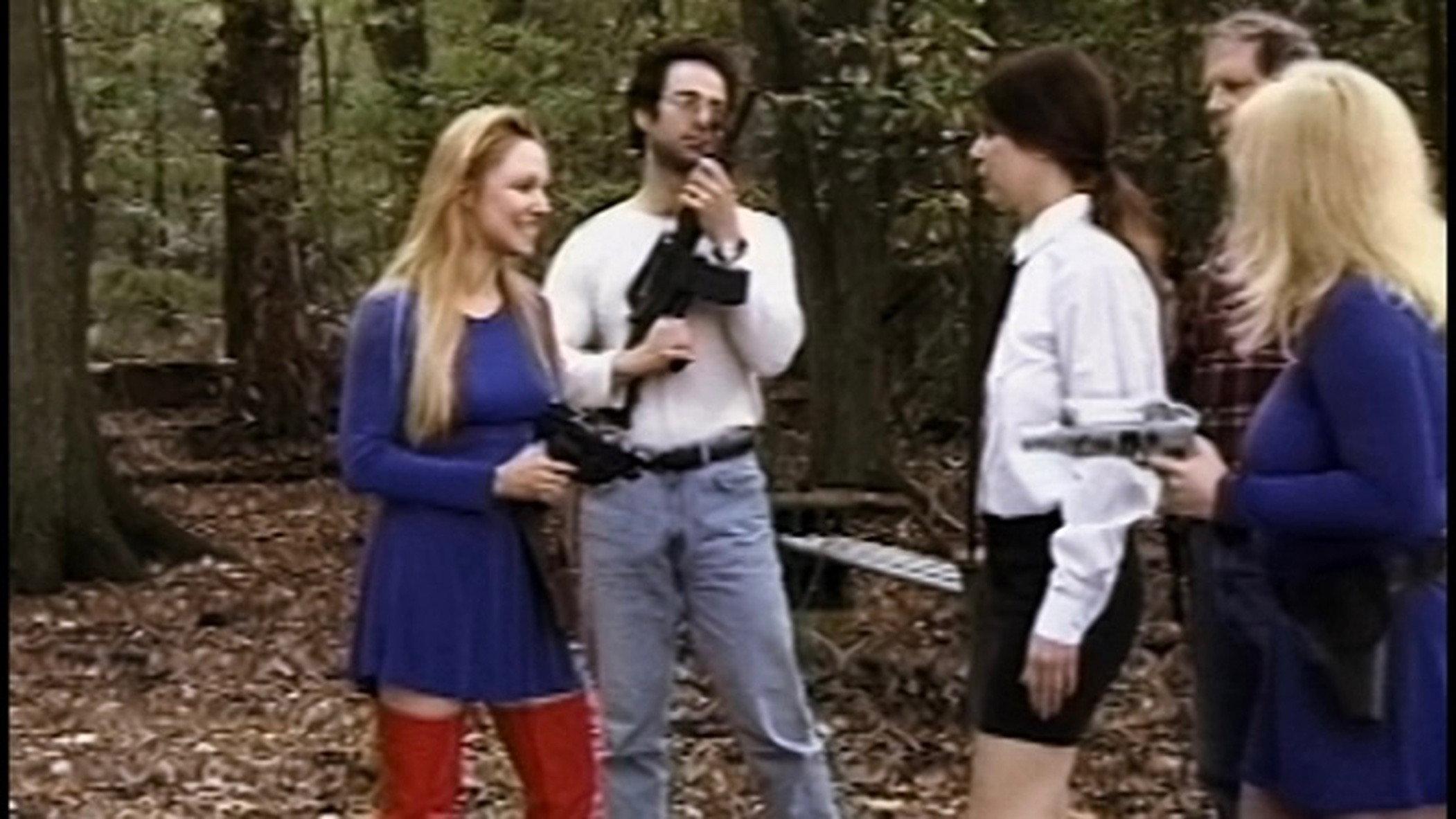 Female Mercenaries on Zombie Island 1995 movie scene