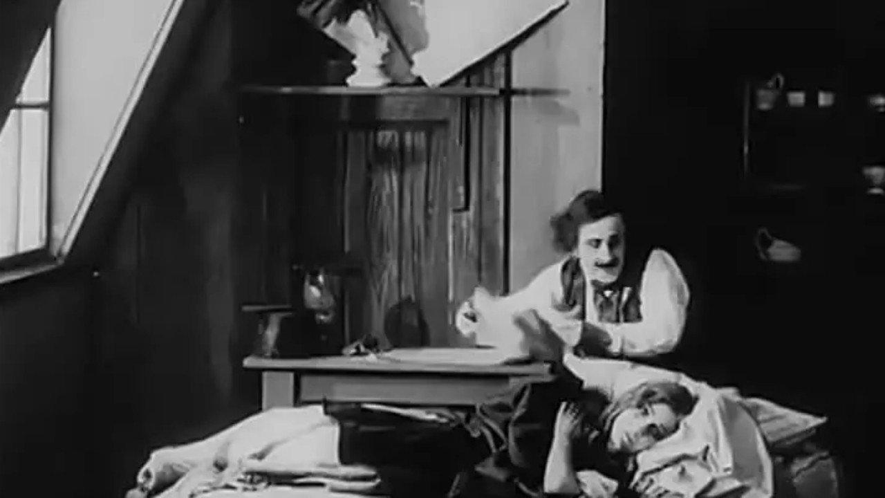 Edgar Allen Poe 1909 movie scene