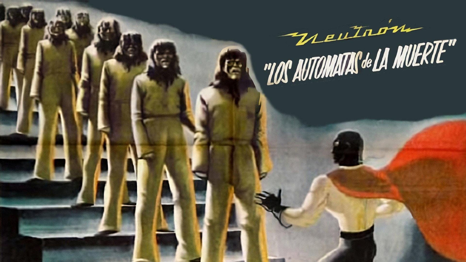 Neutron the Atomic Superman vs. the Death Robots 1962 movie scene