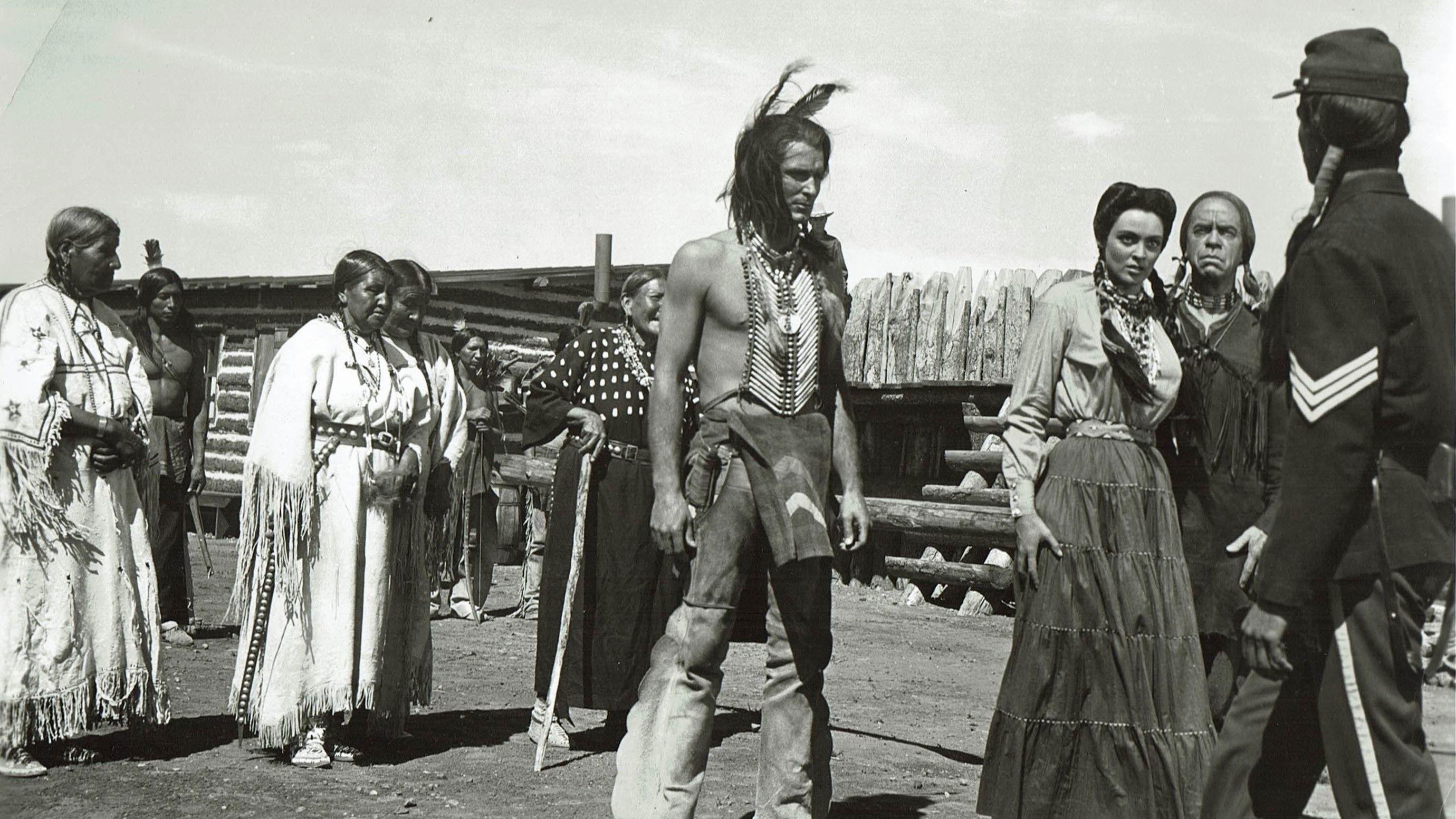 Chief Crazy Horse 1955 movie scene