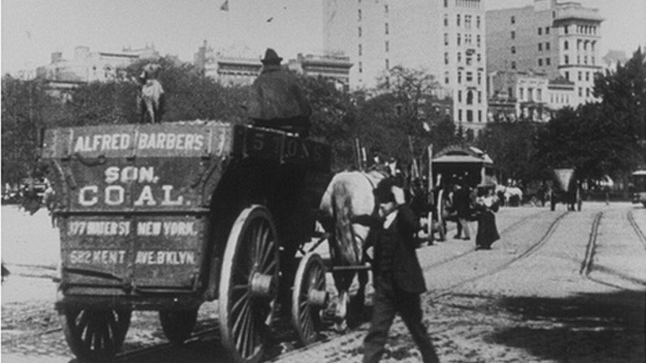New York, Avenue et Union Square 1896 movie scene