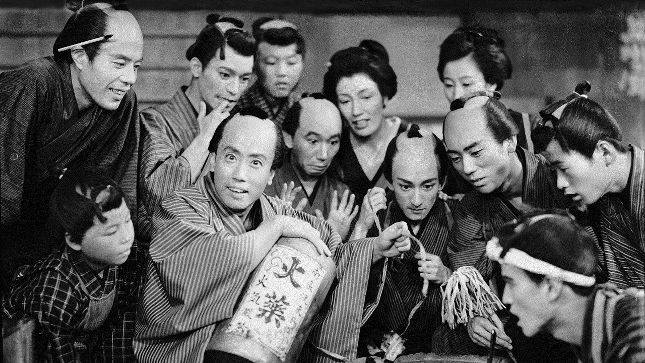 Six Men Mustered in Great Edo 1953 movie scene