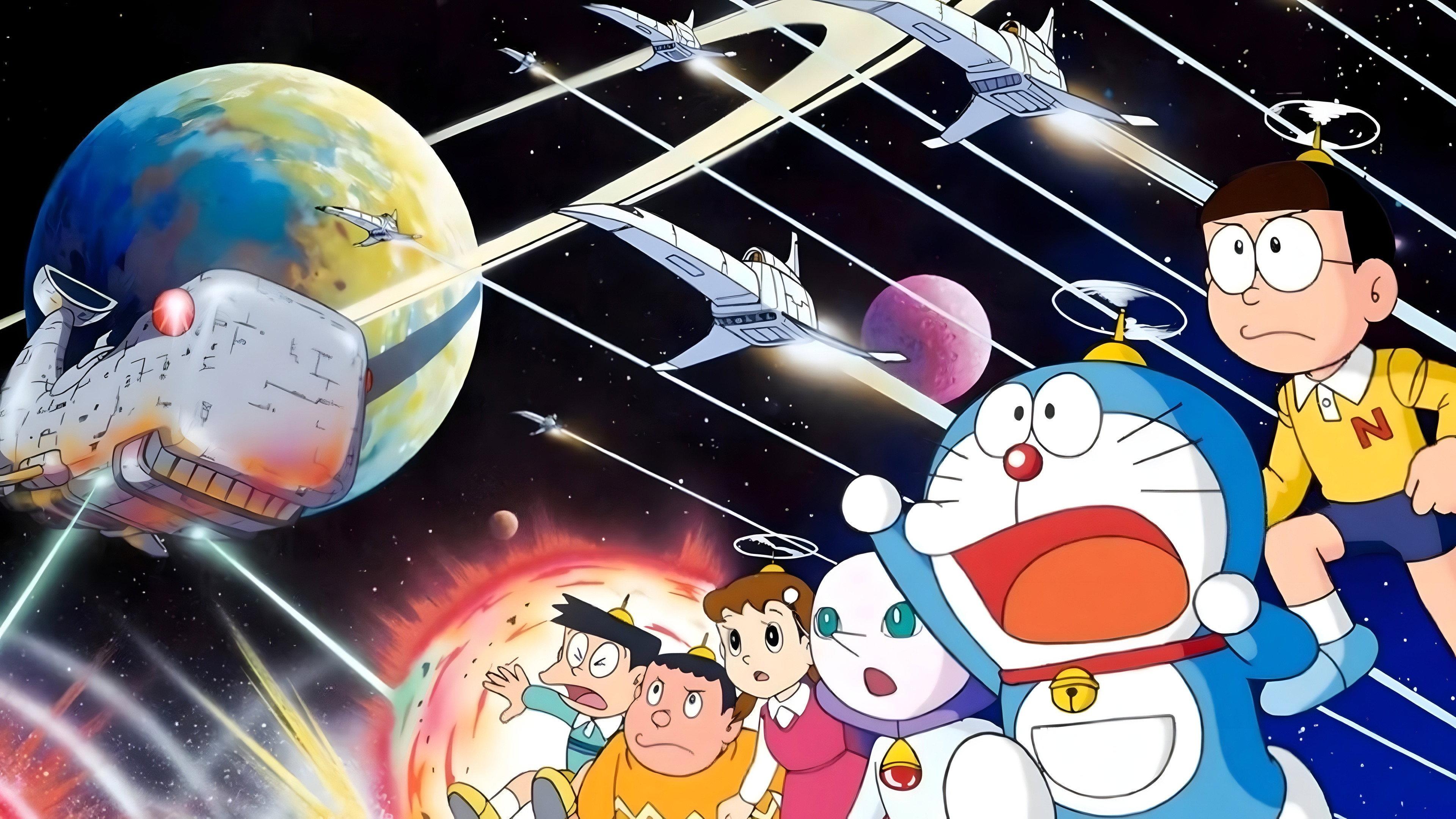 Doraemon: Nobita's Little Star Wars 1985 movie scene