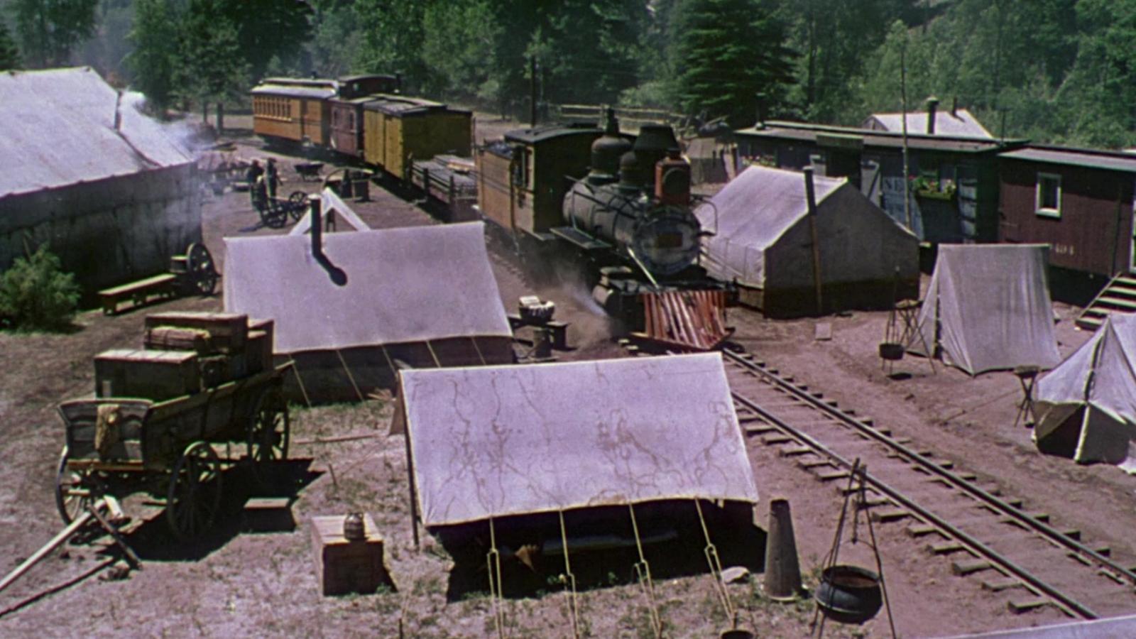 Denver and Rio Grande 1952 movie scene