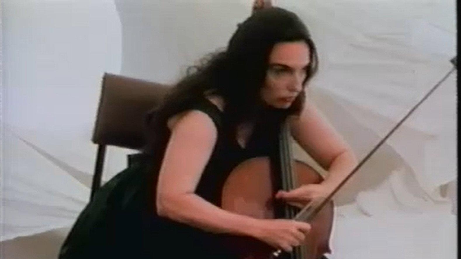 "Topless Cellist" Charlotte Moorman 1995 movie scene