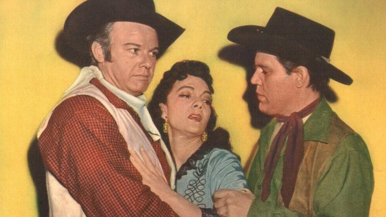 The Three Outlaws 1956 movie scene