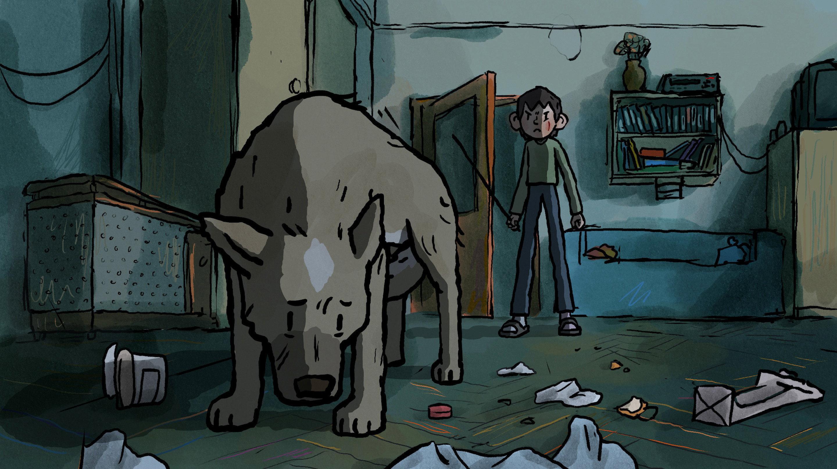 Dog Ear 2025 movie scene