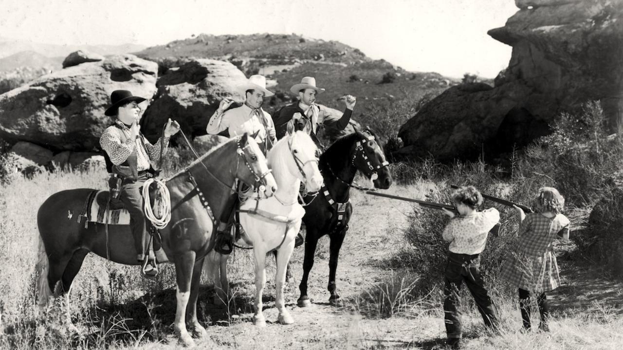 Santa Fe Stampede 1938 movie scene