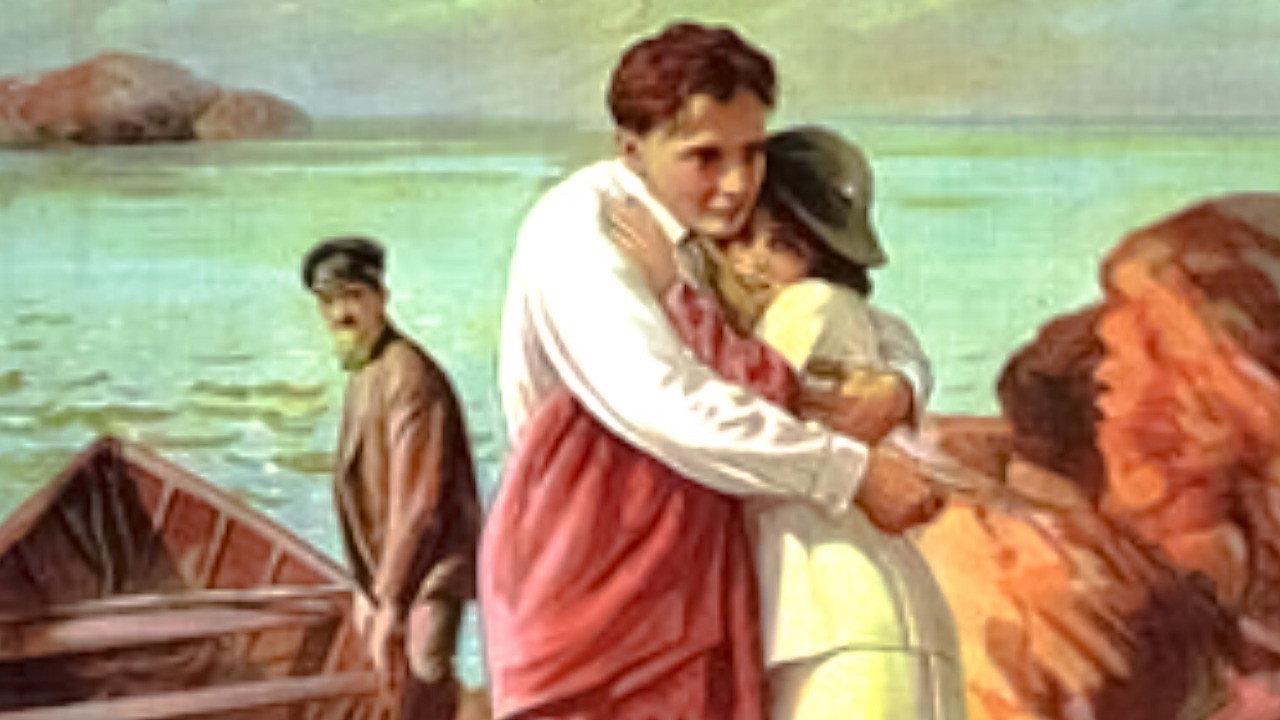 Young Romance 1915 movie scene