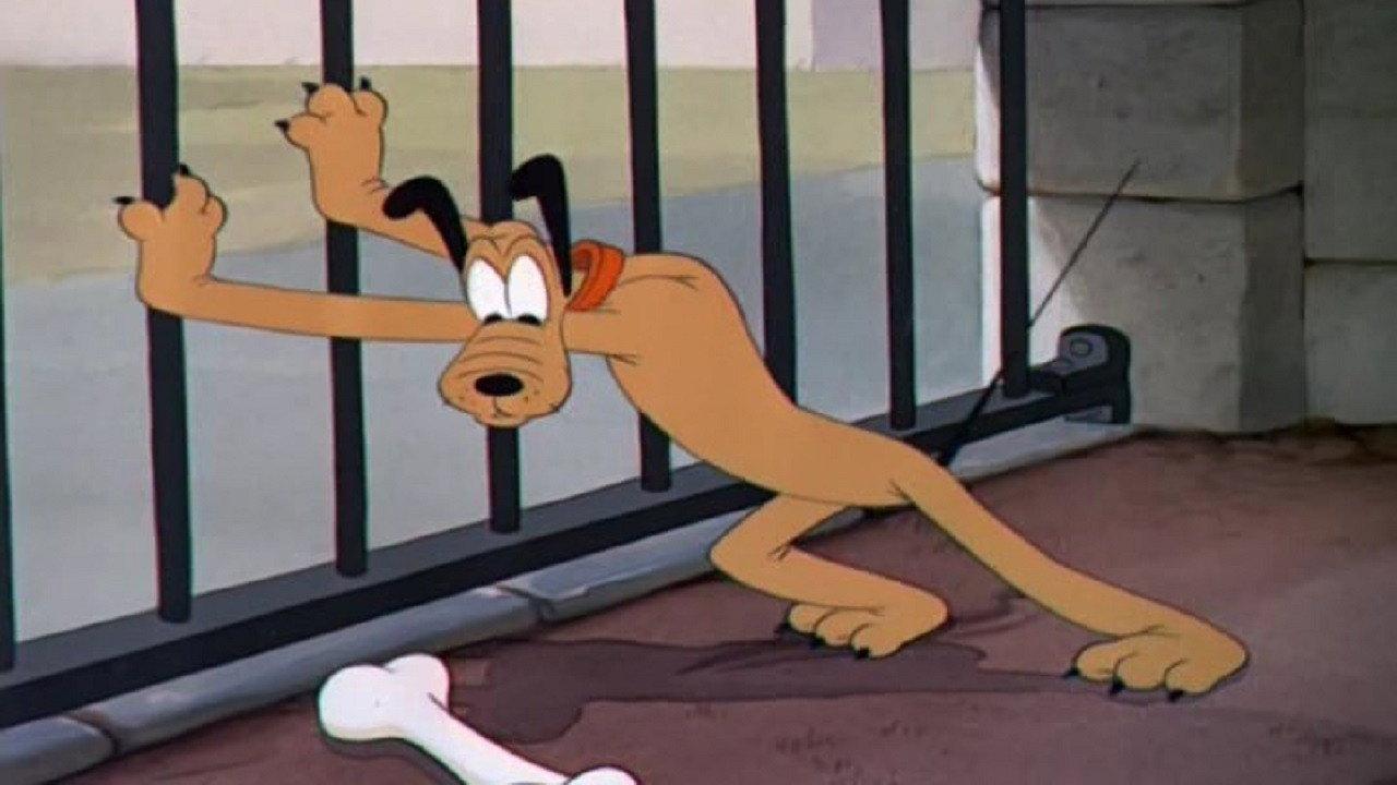 Pluto at the Zoo 1942 movie scene
