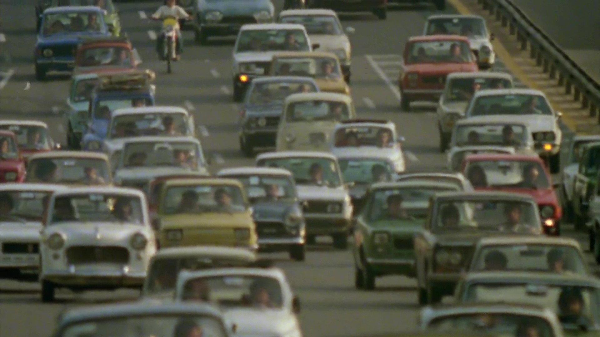 Traffic Jam 1979 movie scene